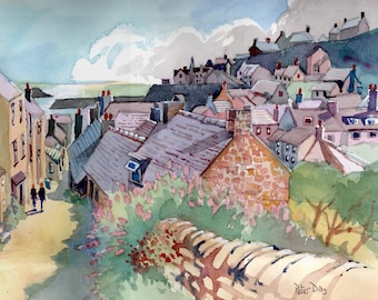 Port Isaac, Cornwall from Church Hill