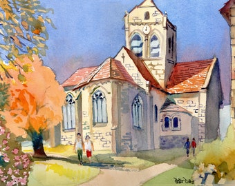 Homage to Van Gogh. Church, Auvers sur Oise. France