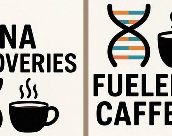 Taza "Descubrimientos de ADN impulsados por la cafeína" - Taza de café genealógico de 433 ml - Regalo divertido de genealogía genética