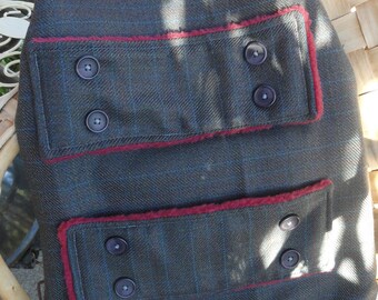 Made from Men/'s Fine Wool Suiting Sherpa Lining: The Billy Coat size Medium Exclusively by PoochPieCollection Wool Dog Coat
