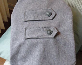 Wool Tweed Dog Coat: Karris, by Pooch Pie Collection Size Small