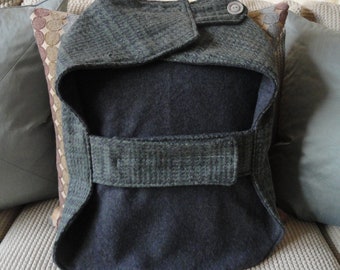 The Great Coat, Fine Wool Dog Coat By PoochPieCollection, Handmade in Size Medium