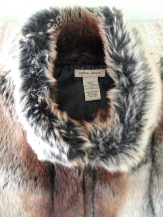 Vintage Faux Fur Vest, 1990's, Size Large Time Ke… - image 4