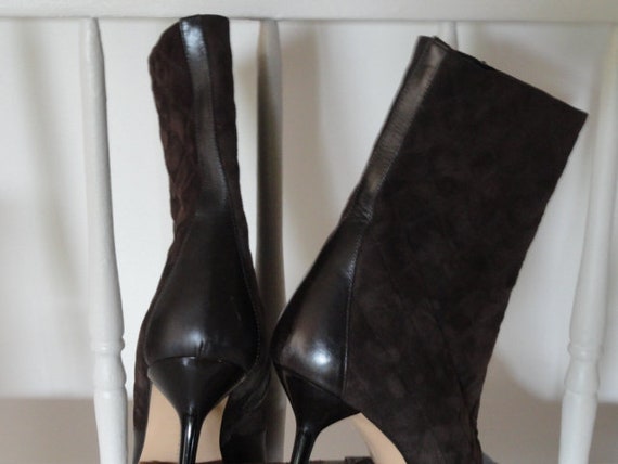Vintage Brown Suede/ Leather Boots by Adrienne Vi… - image 10