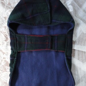 Cleo; Tartan Wool Dog Coat, Custom Sized Small X-L Back Length. Handmade by Pooch Pie Collection