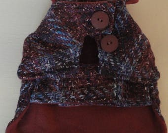 Italian Wool Dog Coat:  Darcy Travel Coat by Pooch Pie Collection, Size X- Small