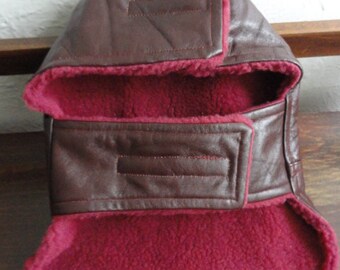 Vintage Repurposed Leather Dog Coat, Leed: X- Small Exclusively Handcrafted by PoochPieCollection