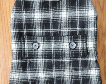 Wool Dog Coat, Maine: Handmade from Pre- Shrunk Crinkle Wool, Size Small , by PoochPieCollection