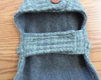 Wool Dog Coat, Cory : XXX- Small/ X-Long Back, Custom Sized, Handmade by Pooch Pie Collection