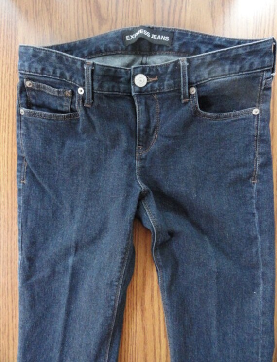 Vintage 1990's Express Womens Jeans, Dark Wash Blu