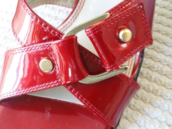 Vintage 1990 Liz Claiborne Leather Patent Leather… - image 4