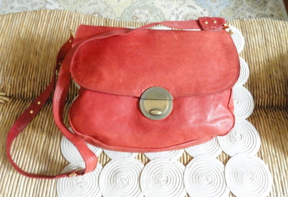 Rare Tre Vero 1980 s Leather Vintage Handbag Time Keepers Attic Find by Pooch Pie Collection Etsy