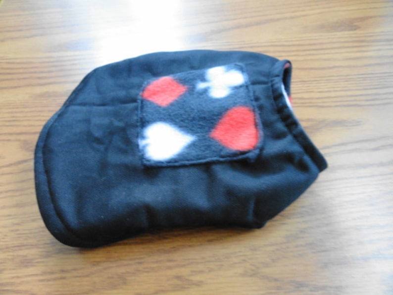 XXX Small Dog Coat, Black Jack Pure Cotton Twill & Fleece