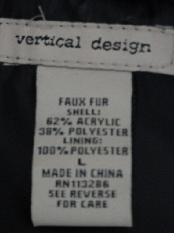 Vintage Faux Fur Vest, 1990's, Size Large Time Ke… - image 6