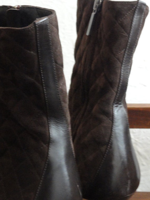 Vintage Brown Suede/ Leather Boots by Adrienne Vi… - image 3