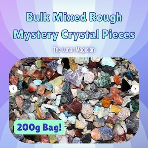 Bulk Mixed Rough Mystery Crystal Pieces for Multi-Purpose Use By Weight 200g Bag