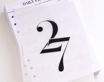 2027 Daily Planner Inserts A5 | Printed Dated Day Per Page Planner Refill, 386 Pages, Dated Inserts for LV GM Agenda and Filofax