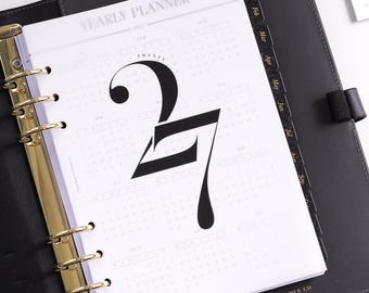 2027 Printed A5 Planner Inserts | VERTICAL Edition | Yearly Planner Inserts, 2027 Filofax Inserts Refill, Dated Inserts for LV GM Agenda