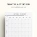 PRINTABLE A6 Month At a Glance A6 Monthly Calendar Printable | Etsy