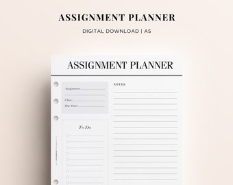 student planner a4 a5 college planner printable student etsy