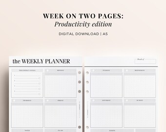 printable a5 weekly agenda printable weekly planner hourly etsy hourly week planner