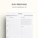 PRINTABLE A6 Day on One Page Printable, A6 Daily Planner, Hourly ...