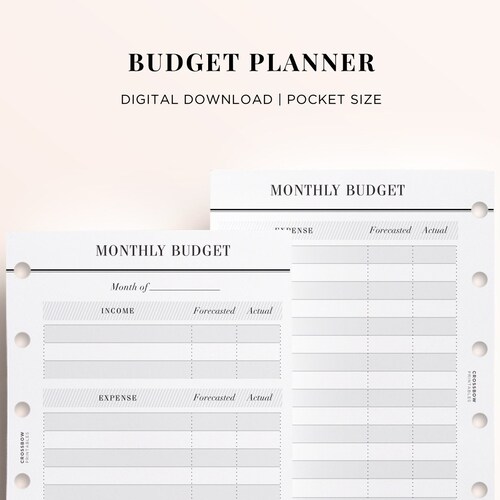 PRINTABLE POCKET Budget Planner Inserts Pocket Size Printable Etsy UK