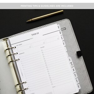 PRINTABLE A5 Day on One Page, Printable Planner Daily, A5 Planner ...