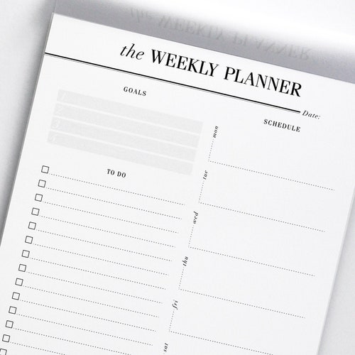 To Do List Notepad / Daily Planner Desk Pad / A5 Desk Planner Etsy Canada