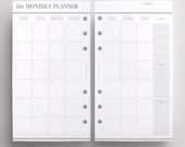 PRINTED MO2P Productivity Edition | Printed Personal Size Inserts | Monthly Planner Inserts | Month On Two Pages | Printed Personal Planners