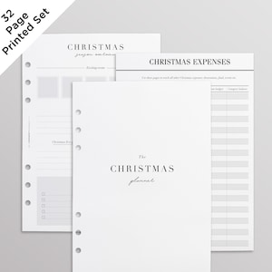 PRINTED A5 Christmas Planner Inserts for Filofax, LV GM Agenda and Kikki K Large | Holiday Planner Pages Kit, Budget, Gift List & More
