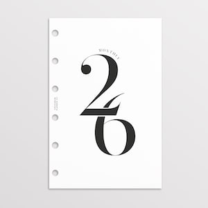 2026 Pocket Monthly Inserts, Pocket Planner Inserts 2026, Printed Pocket Inserts, Filofax Pocket 2026, LV PM Agenda Refill 2026