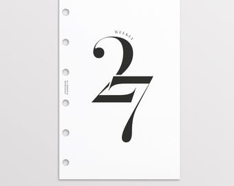 2027 Pocket Weekly Insert, 2027 Filofax Pocket Planner Inserts, Printed Pocket Ring Inserts, LV PM Agenda Inserts, 2027 Diary and Calendar