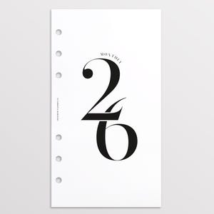2026 Monthly Personal Planner Inserts Printed, Personal Size Monthly Inserts, Dated Filofax Personal Inserts Monthly 2026