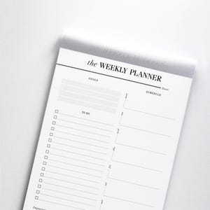 Tygodniowy planer Notatnik / Planer na biurko / Notatnik z listą rzeczy do zrobienia / Planer na biurko A5, tygodniowy plan i organizer / Planer produktywności