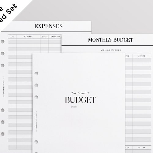 PRINTED A5 Budget Planner Inserts Uk Monthly Budget Finance Etsy
