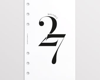 2027 Monthly Personal Planner Inserts Printed, Personal Size Monthly Inserts, Dated Filofax Personal Inserts Monthly 2027