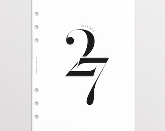 2027 Weekly Planner Inserts A5, Printed Weekly Diary Refill, A5 Weekly Planner Inserts 2027, Filofax A5 Calendar Dated