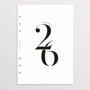 Printed 2026 Monthly Inserts, A5 Dated Planner Inserts, A5 Month on Two Pages, Kikki K Large, Filofax A5, LV GM Agenda Calendar