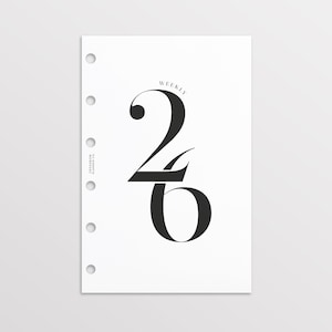 2026 Pocket Weekly Insert, 2026 Filofax Pocket Planner Inserts, Printed Pocket Ring Inserts, LV PM Agenda Inserts, 2026 Diary and Calendar