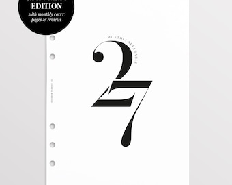 Printed Separable 2027 Monthly Planner Inserts (To Use with Monthly Dividers), A5 Month on Two Pages, Filofax A5, LV GM Agenda