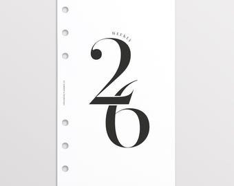 2026 Personal Weekly Insert, Dated Weekly Planner Inserts, 2026 Filofax Personal Inserts Weekly, Printed Personal Size Diary