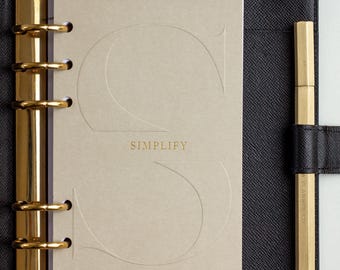 Simplify Planner Dashboard A5, Personal or Pocket | 2027 Word Of The Year Insert for Filofax and Louis Vuitton Agendas