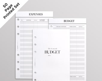 PRINTED Budget Planner Inserts | Personal Size 50-Page Budget Set, inc. Bill Payments, Expense Tracker, Financial Planner Inserts for LV MM