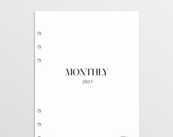  2022 Calendar for A5 Planners, fits Filofax, kikki.K