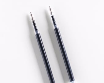 Cartouches d'encre noire pour stylo roller en laiton Crossbow Planner Co. | Encre gel 0,5 mm | Lot de 2