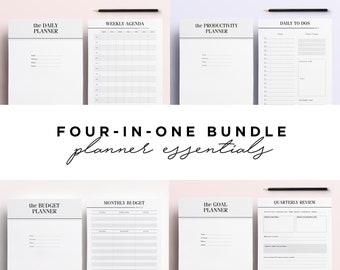 ULTIMATE Planner Inserts Bundle: Planner Essentials Kit, To Do List, 78 Printable Planner Pages | Kikki K, Filofax, LV Agenda, Daily Planner