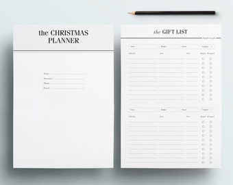 Christmas Planner Printable Pack, 22 Holiday Organizer Pages, Christmas Budget & Gift Lists, Digital Planner Inserts Bundle - A4, A5, Letter