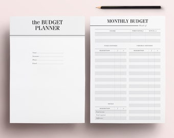 Ultimate Budget Planner Printable x 14 Pages | Including Expense Tracker, Bill Tracker, Debt & Savings: Half Size Planner, A5, A4, US Letter