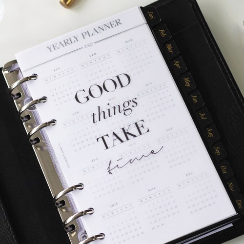 Printed PERSONAL MM Medium Size Monthly Planner Inserts on Etsy